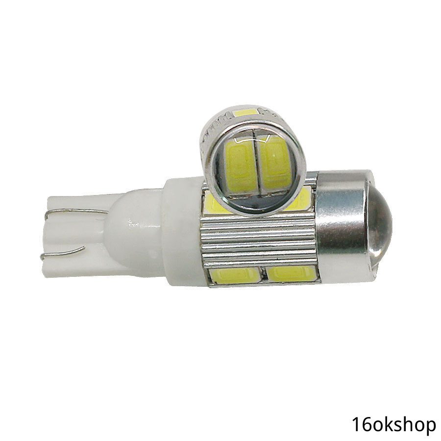 Đèn led T10 194 W5W 168 lens 5630 10smd dành cho xe ô tô