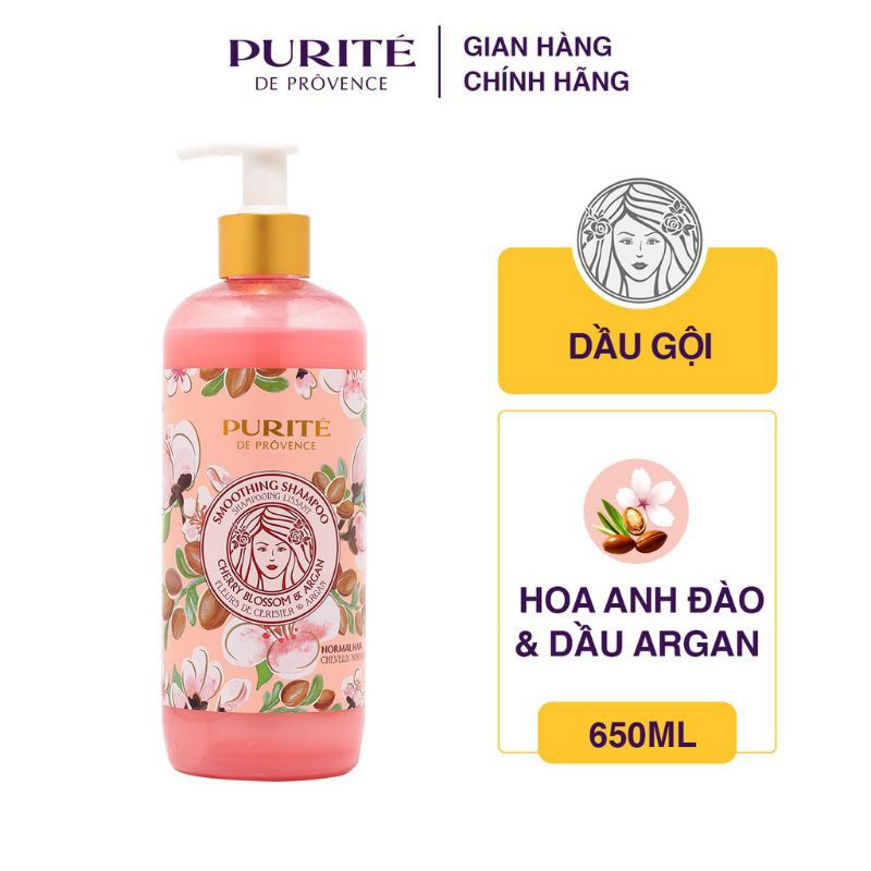 [CHÍNH HÃNG] Dầu gội chắc khỏe lưu hương PURITE chiết xuất hoa anh đào và dầu argan