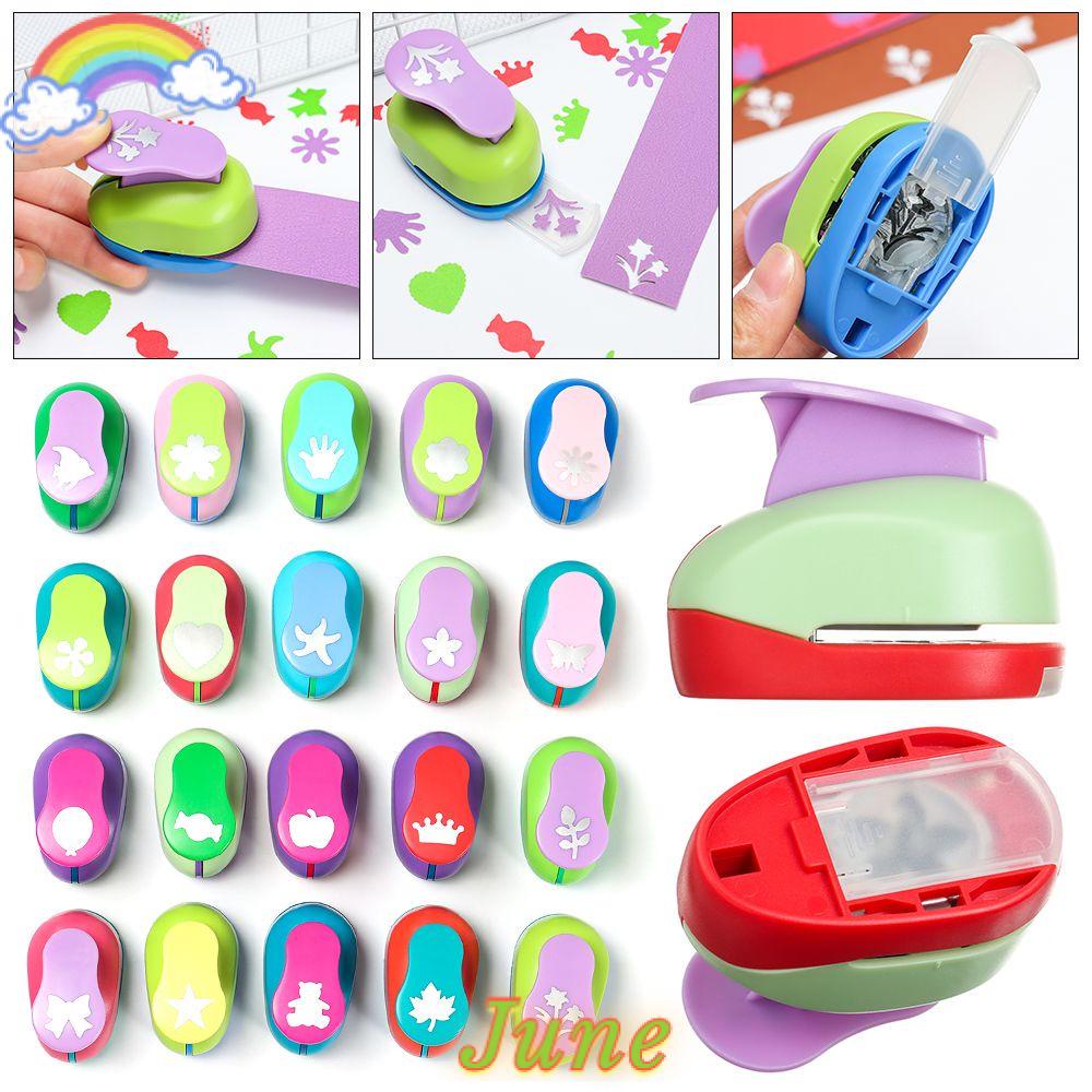 Dụng cụ cắt giấy dập nổi có lỗ họa tiết dễ thương màu sắc ngẫu nhiên dùng để trang trí sổ tay/album thủ công