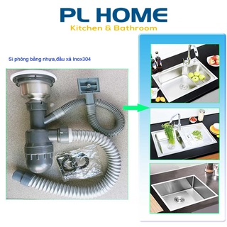 Bộ xả chậu rửa chén đơn, xi phông xả bồn rửa chén 1 hộc