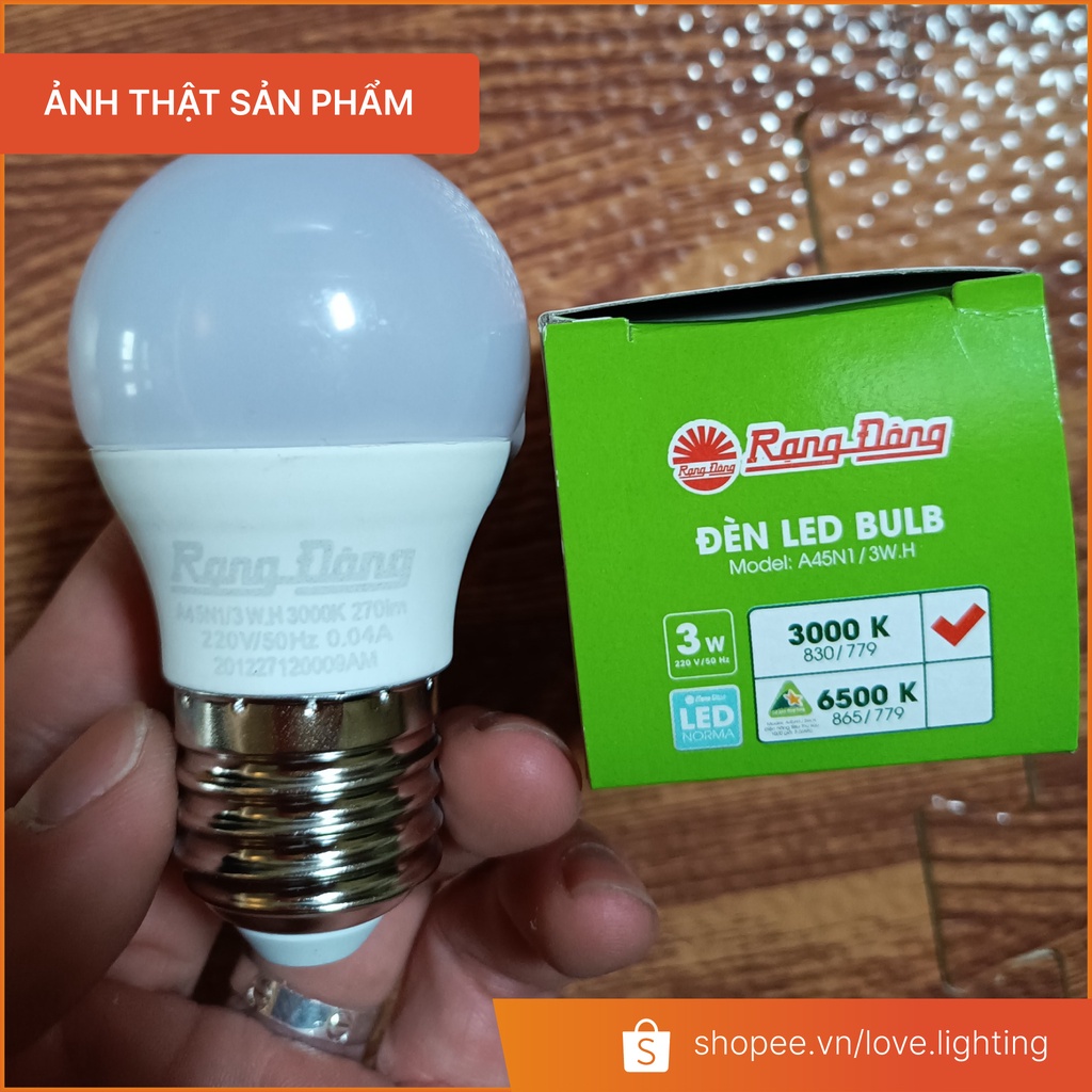 Bóng LED tròn công suất 3w-5w-7w-9w-12w -15w  Trắng/Vàng - Bảo hành 2 năm