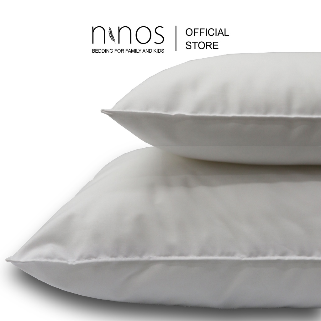 Ruột gối đầu cao cấp Ninos 35x50cm 45x65cm, ruột gối nằm lõi bông gạo kháng khuẩn chống mỏi cổ