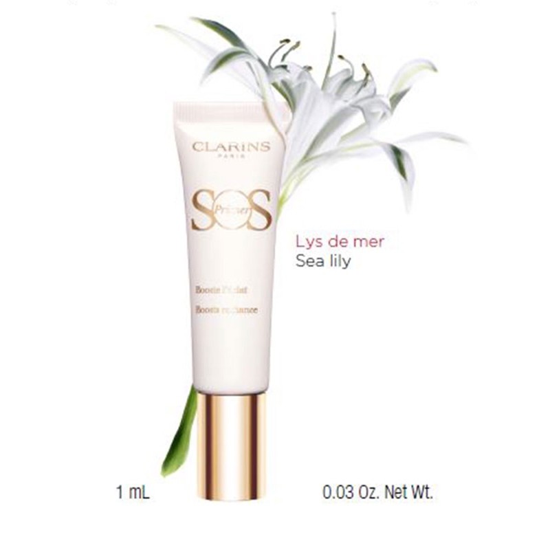 Sample Kem Lót Trang Điểm Clarins SOS Primer Boosts Radiance 1ml