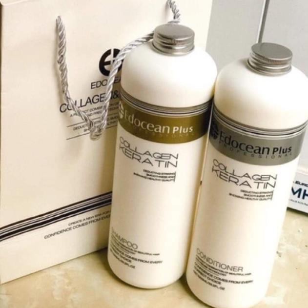 DẦU GỘI DẦU XẢ - COLLAGEN KERATIN EDOCEAN PLUS - CẶP1000ml - PHỤC HỒI TÓC SIÊU MỀM MƯỢT. | BigBuy360 - bigbuy360.vn