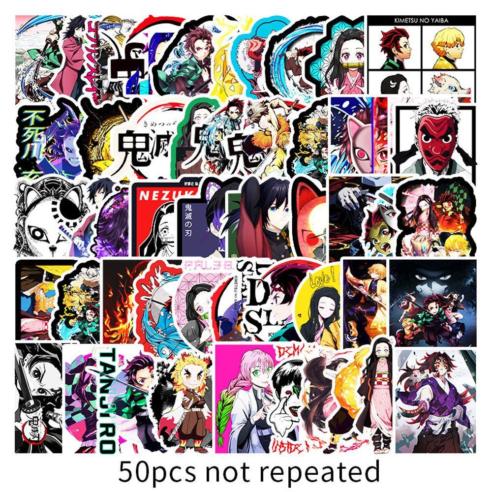 Sticker Dán Trang Trí Ván Trượt / Guitar Họa Tiết Demon Slayer 15H Chống Nước