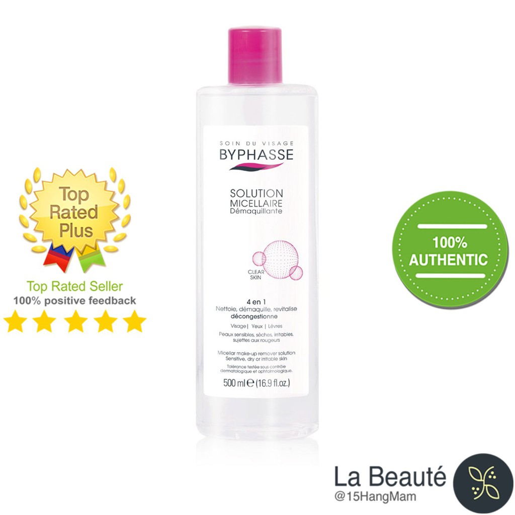 Byphasse Solution Micellaire - Nước Tẩy Trang Cho Mọi Loại Da 500ml