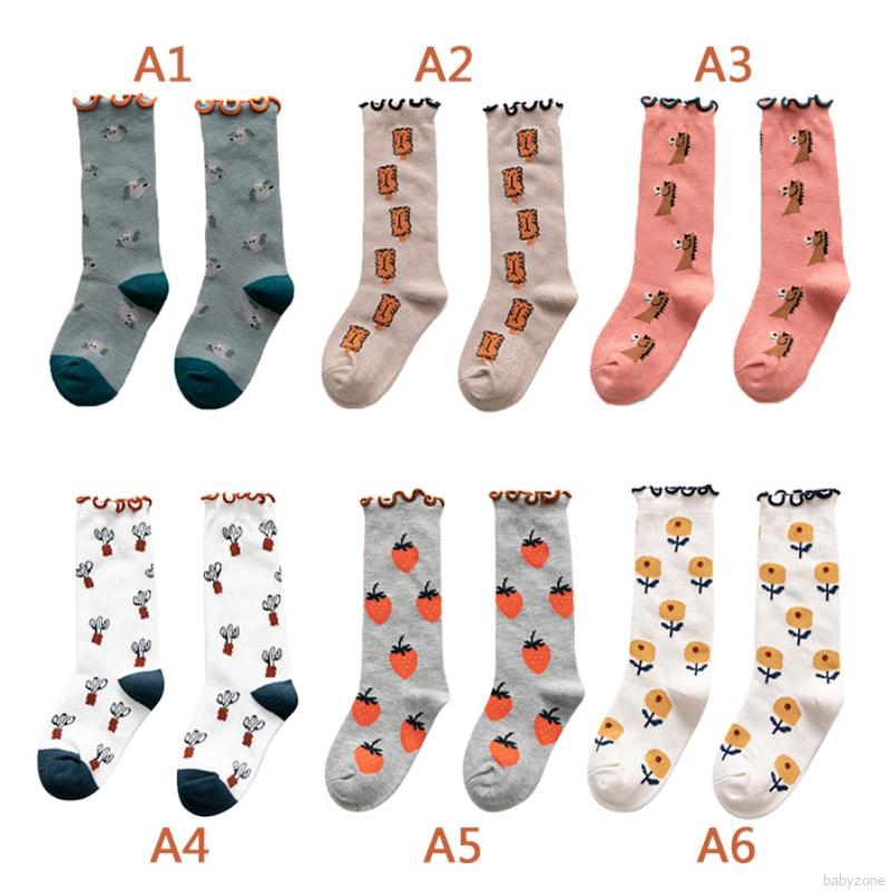 Tất đầu gối chất Cotton hoạ tiết hoạt hình thời trang thu đông cho bé