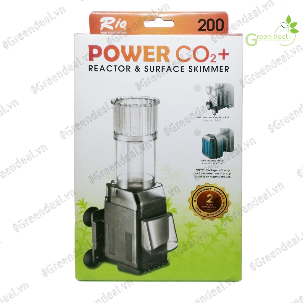 RIO - Suface Skimmer Power CO2+ 200 | Lọc váng tích hợp bộ trộn CO2 thủy sinh