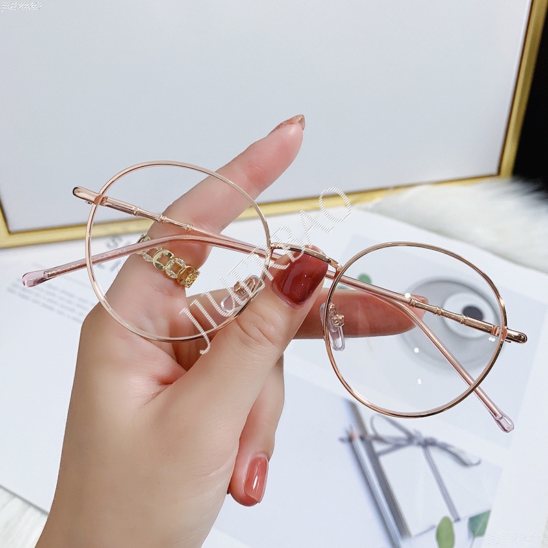 Mắt Kính Gọng Tròn Kim Loại Thời Trang Cho Nữ