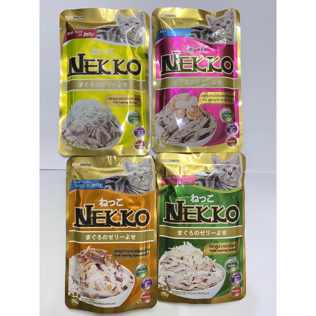 Pate Nekko -Pate cho mèo lớn gói 70gr nhập khẩu Thái Lan chính hãng