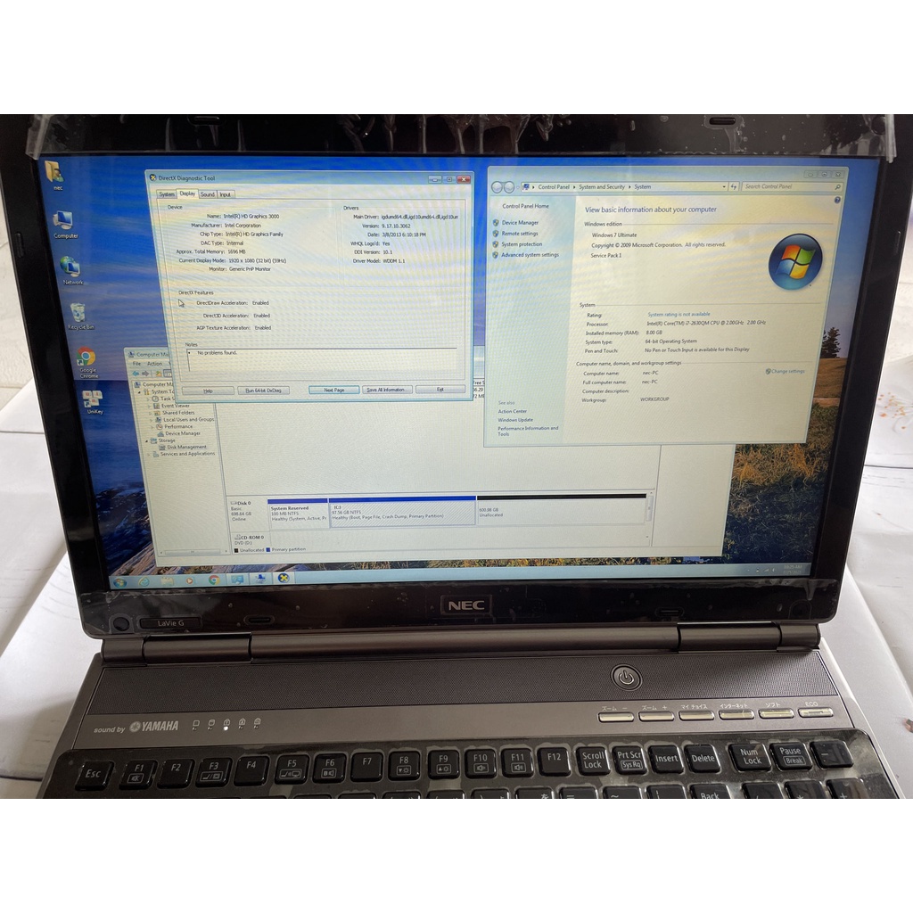 Laptop Nec La.vie G I7-2630QM/8G/750G/15.6 Inch hàng nhập khẩu | BigBuy360 - bigbuy360.vn