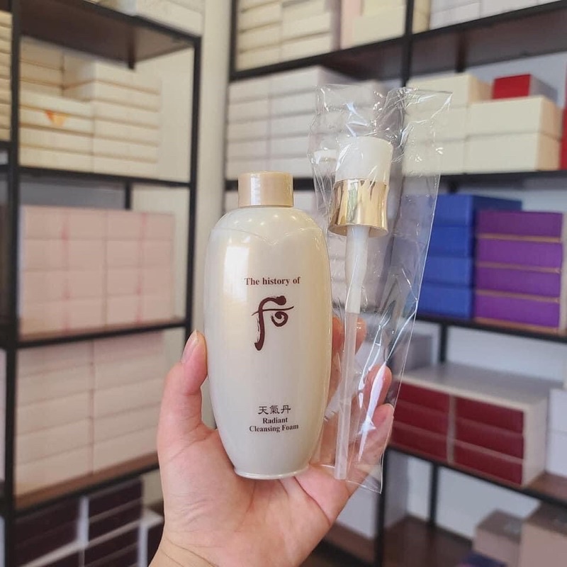 10 Gói 1ml sữa rửa mặt Whoo tái sinh, sữa rửa mặt whoo hoa hiên chống lão hóa cao cấp Whoo Radiant Cleansing Foam