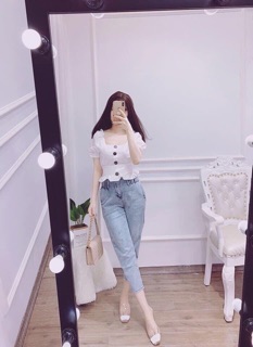 Áo croptop cổ u