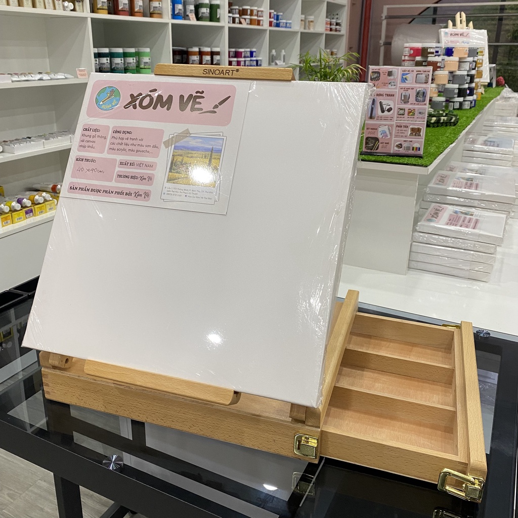 [XÓM VẼ] Giá vẽ để bàn, có ngăn kéo HÀNG NHẬP KHẨU
