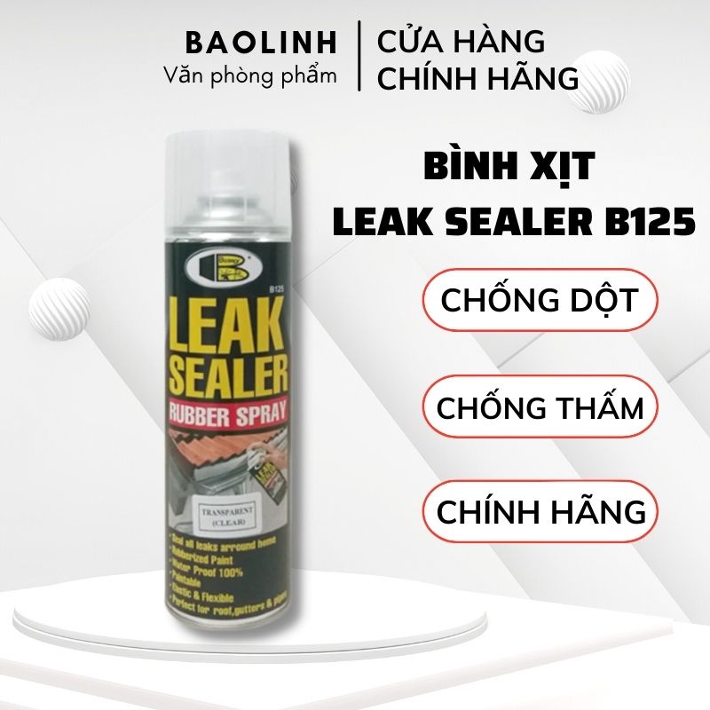 Sơn Xịt Chống Dột Chống Thấm Đa Năng Leak Sealer Bosny - Che Phủ Các Vết Nứt Tường, Kim Loại, Gỗ, Nhựa-vanphongphamBL