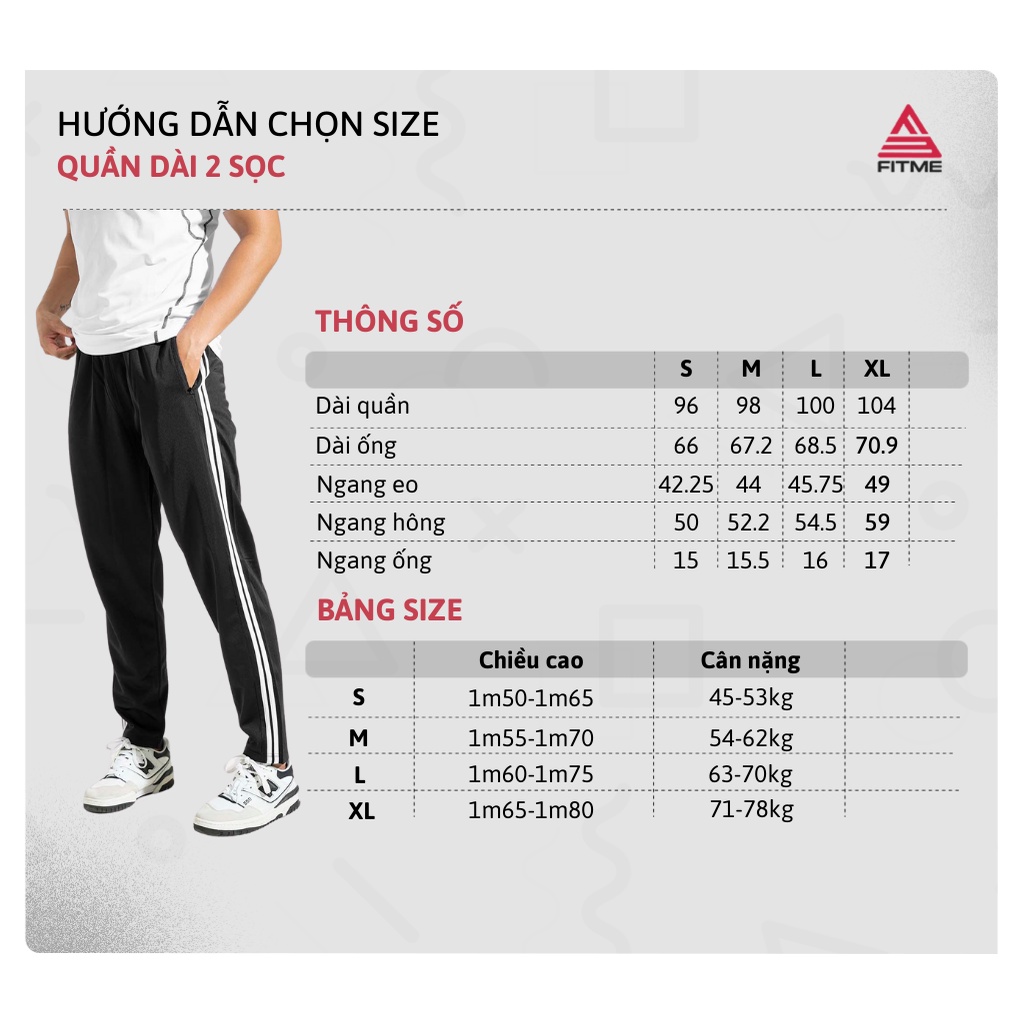 Bộ đồ thể thao nam Fitme 2 sọc form ôm body nam tính mạnh mẽ hỗ trợ tập gym, chạy bộ, bóng rổ