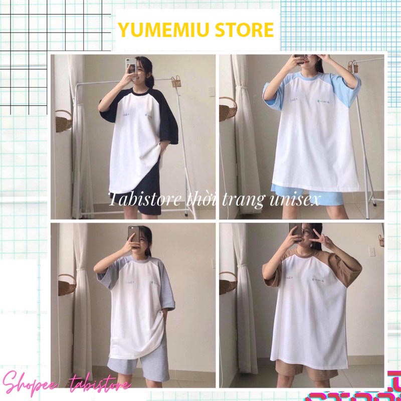 Set bộ áo và quần short size dưới 65kg Yumemiu store - I LIKE - 2416