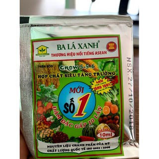 Hộp Phân bón lá Grow 5-5-6 Ba lá xanh số 1 - Hộp số 1 BA LÁ XANH