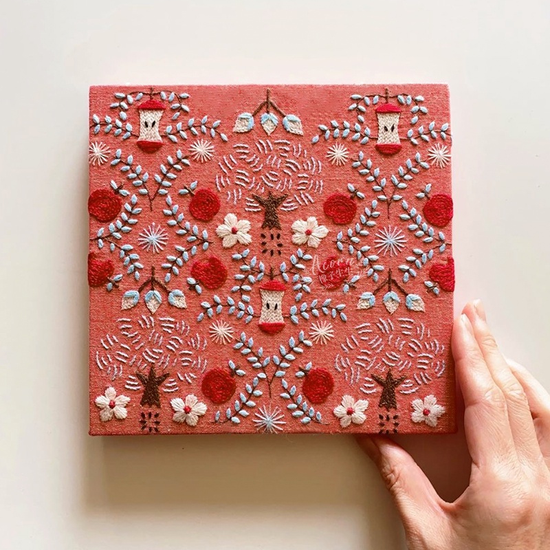 Bộ dụng cụ tự thêu kèm khung mẫu LÂN TRUNG THU trang trí NHÀ CỬA / quà tặng cho bạn bè DIY THÊU TAY - MIE Handmade