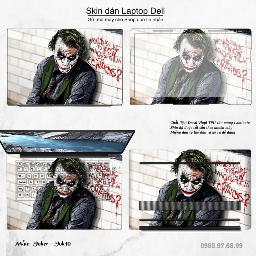 Skin dán Laptop Dell in hình Joker nhiều mẫu 2 (inbox mã máy cho Shop)