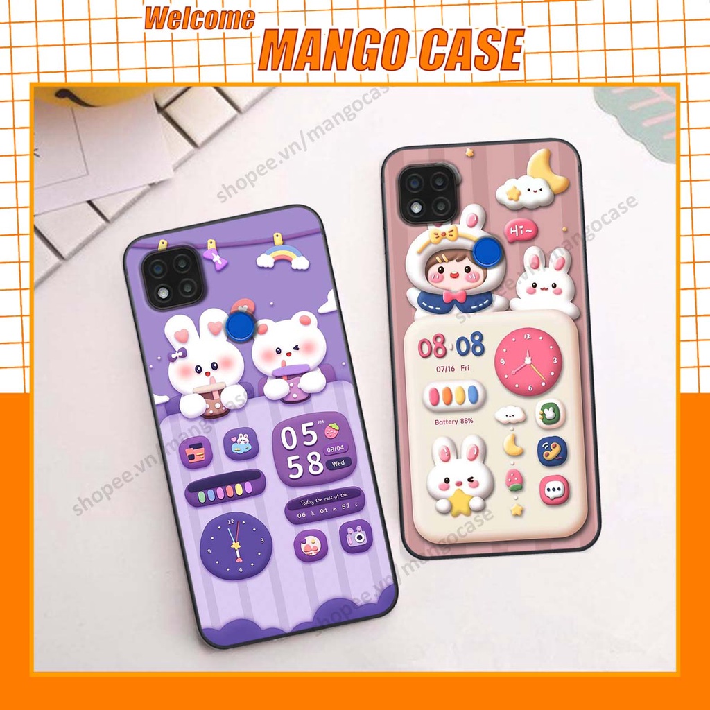 Ốp lưng Xiaomi Redmi 9C hình gấu, thỏ, đồng hồ cute dễ thương