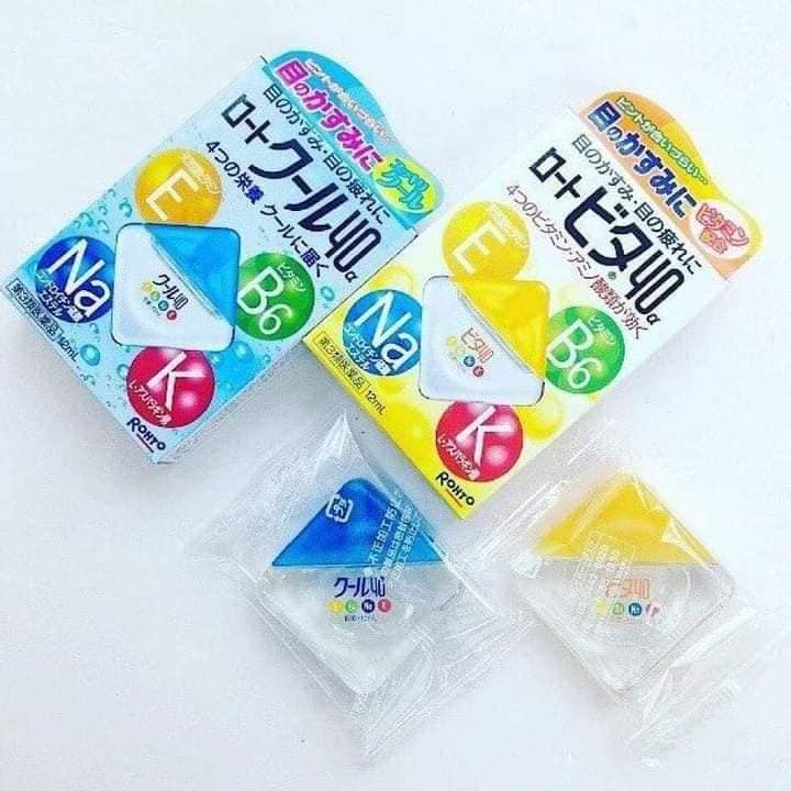 Nước Nhỏ Mắt V Rohto Cool 40α, Rohto Vita Bổ Sung Vitamin Nội Địa Nhật Bản 12ml - SAKUKO