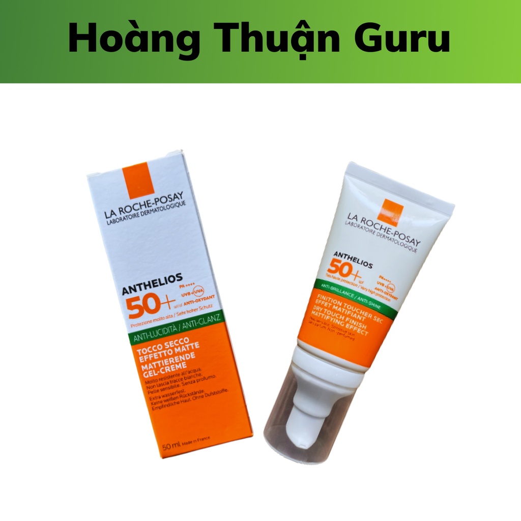 Kem chống nắng La roche posay Anthelios SPF 50+ Touch50ml giúp kiểm soát bóng nhờn & bảo vệ da trước tia UVB UVA