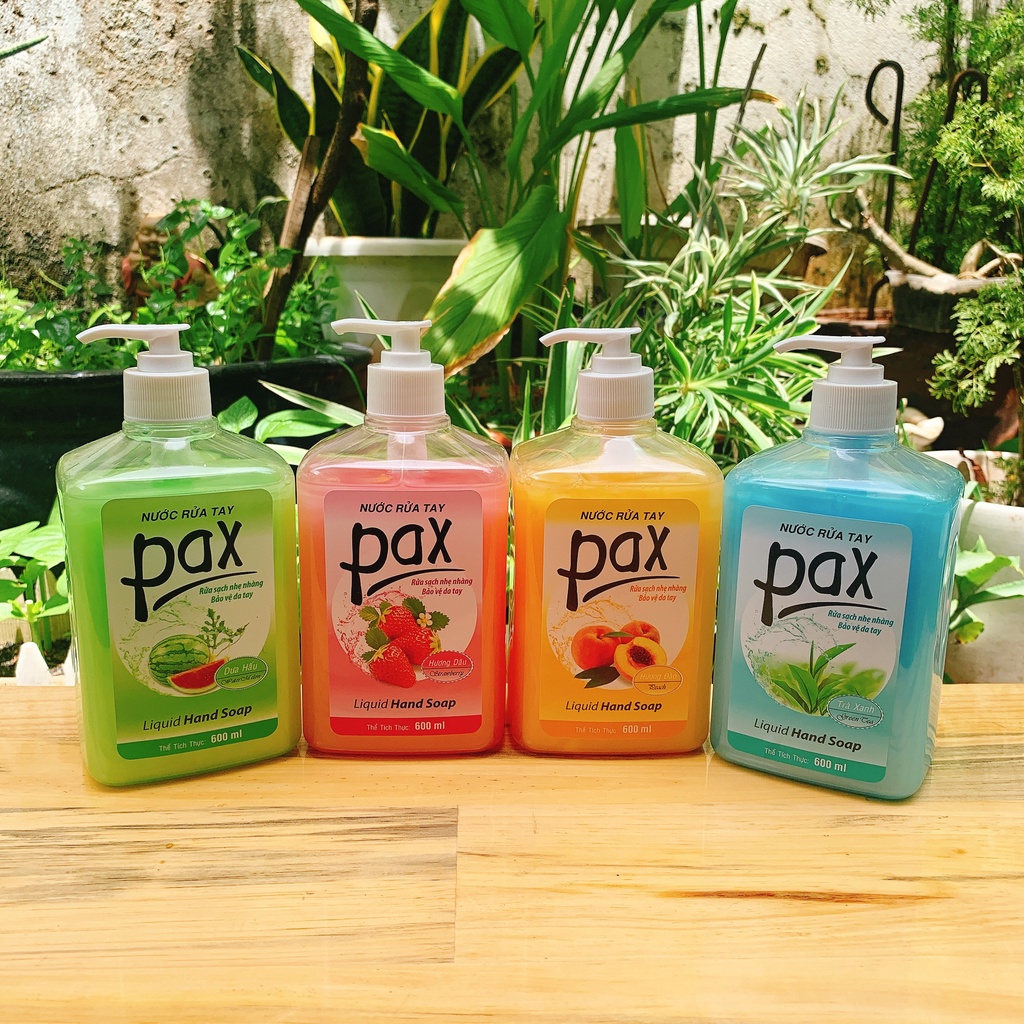 Nước Rửa Tay Pax 600ml Xà Phòng Rửa Tay Tạo Bọt Rửa Sạch Khuẩn 99,9% Dưỡng Ẩm Bảo Vệ Da Tay