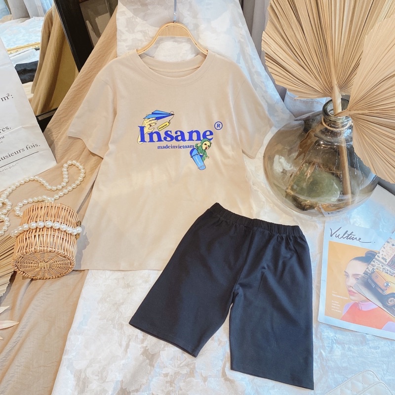 Set áo thun Insane kèm quần legging ngố