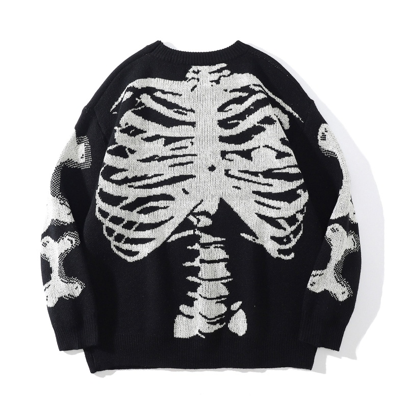 Áo Sweater dệt kim hoạ tiết xương 10MK cho nam và nữ