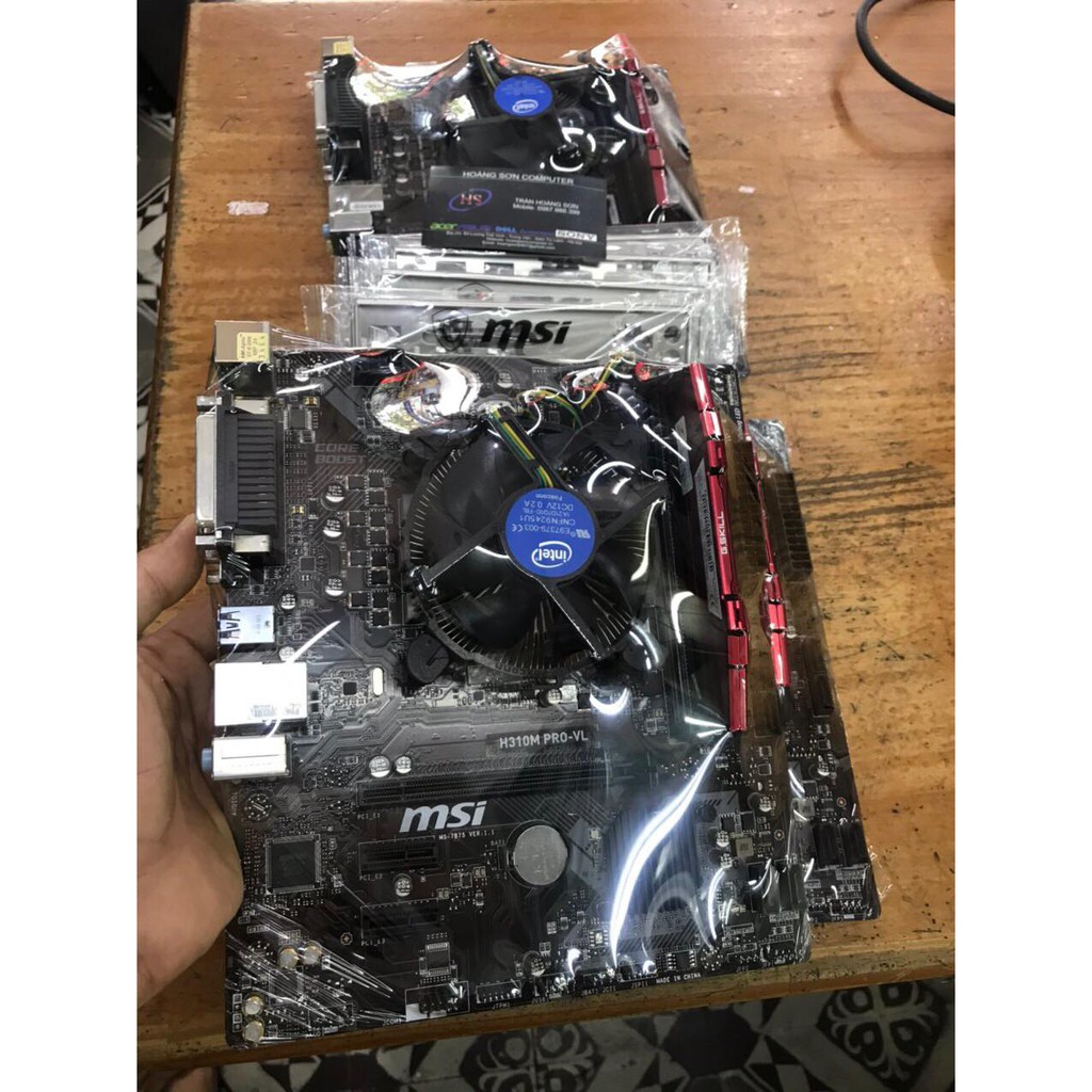 Combo Main Msi H310+ Cpu i3-8100+ ram 16g- hàng đep như mới