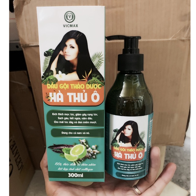 DẦU GỘI HÀ THỦ Ô - TINH CHẤT HÀ THỦ Ô NANO KÍCH THÍCH SẮC TỐ MẦM TÓC⚡300ml