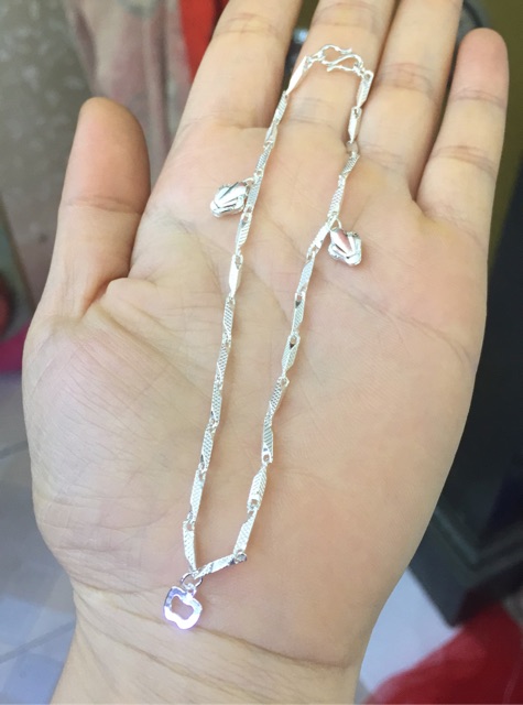 Lắc chân bạc nmj nhiều mẫu 2303 sen hoa bướm