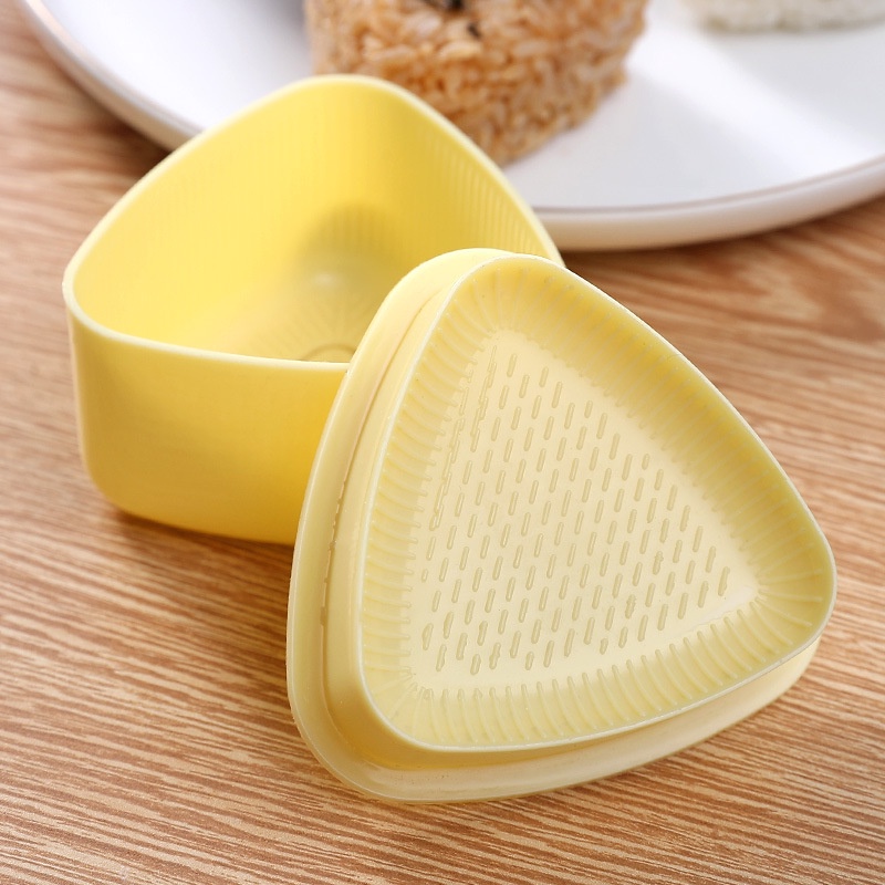 Combo 2 Khuôn làm cơm nắm sushi hình tam giác chống dính to và nhỏ nhựa PP cao cấp