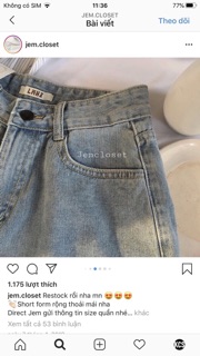 🔥Quần Short Jeans Trơn Lưng Cao💮