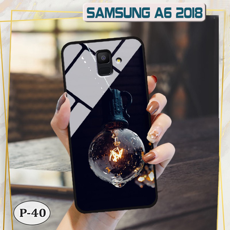Ốp lưng kính Samsung A6 2018- hình 3D