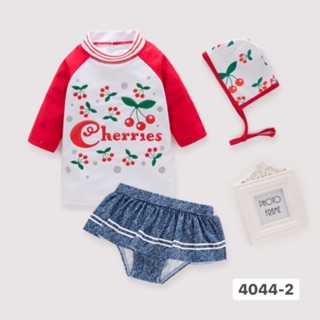Bộ bơi dài tay Cherry cho bé gái