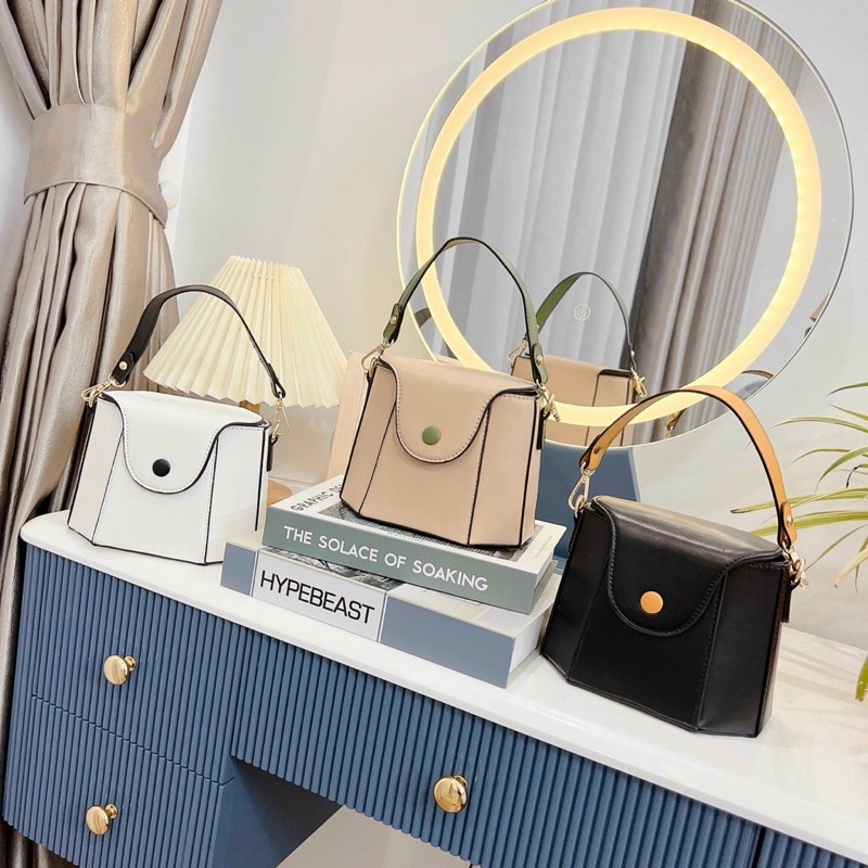 Túi xách cốp cầm tay có dây đeo chéo xinh xắn Hàng Q/Châu siêu xinh