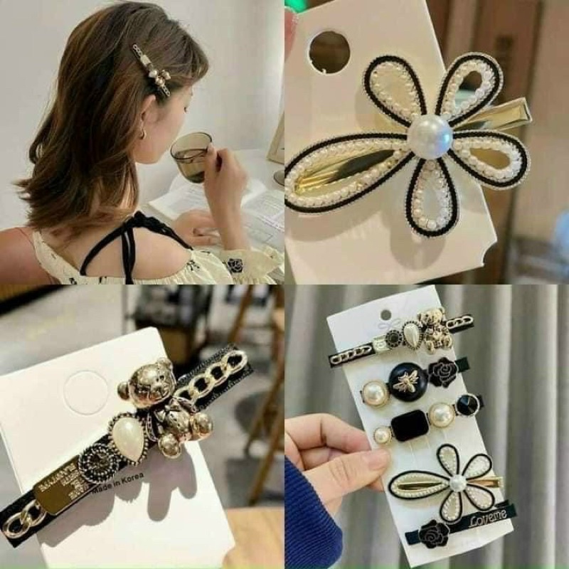 Set Kẹp Tóc Ngọc Trai Tiểu thư Sang Chảnh - Ngọc Trai Nhân Tạo