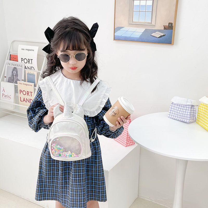 Balo kim tuyến có sừng mini siêu đáng yêu cho bé