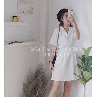 Chân váy A trắng