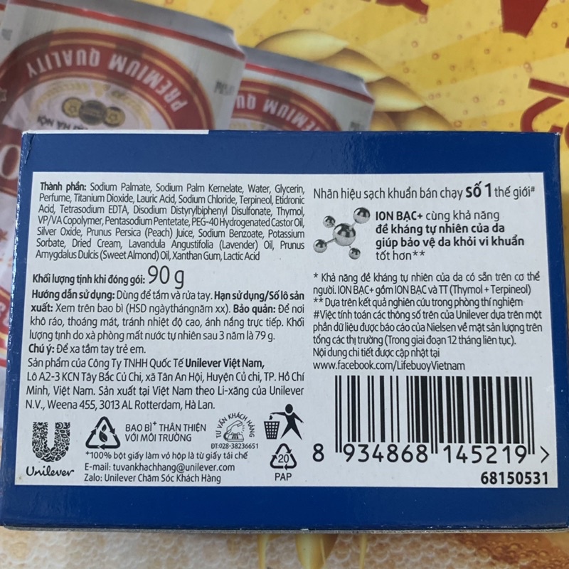 Xà phòng cục lifebuoy 90g mẫu mới