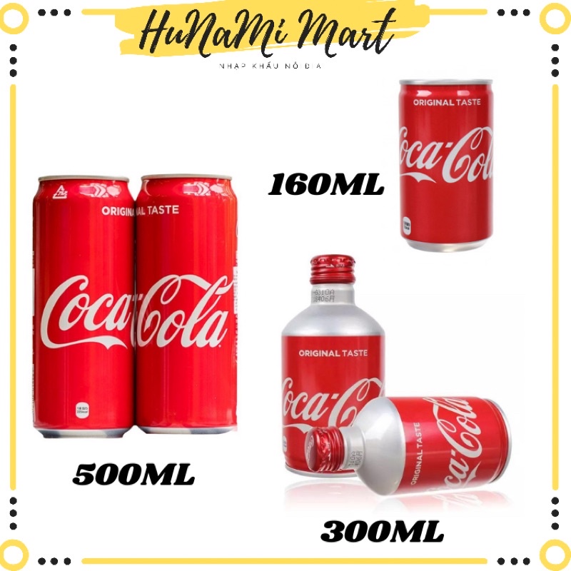 Coca Cola nắp vặn của Nhật chai 300ml - coca Nhật 500ml, 160ml