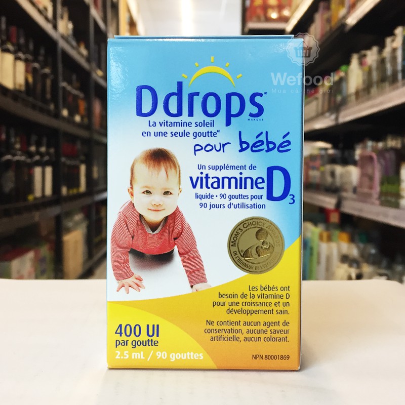 HCM-Vitamin D3 Drops Mỹ 90 giọt 400IU