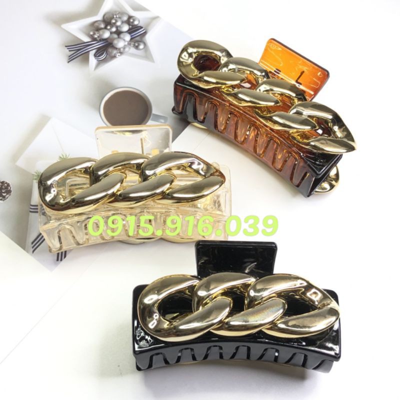 Kẹp Tóc Mắt Xích Thời Trang Nữ Kẹp Càng Cua
