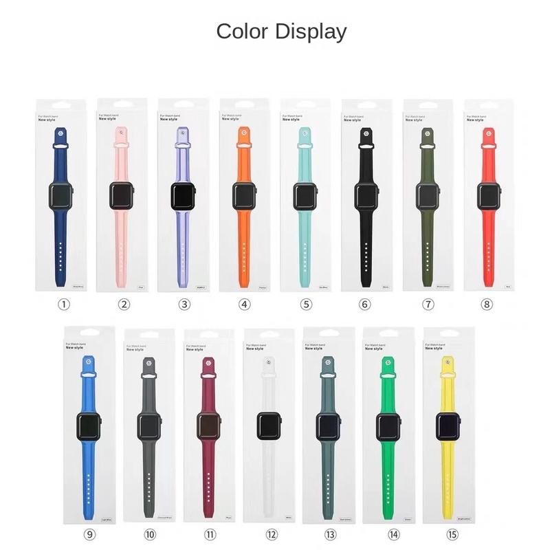 Dây Silicone Thay Thế Cho ĐồNg Hồ apple 44mm 40mm 45mm 41mm 38mm 42mm iwatch 3 4 5 se 6 7