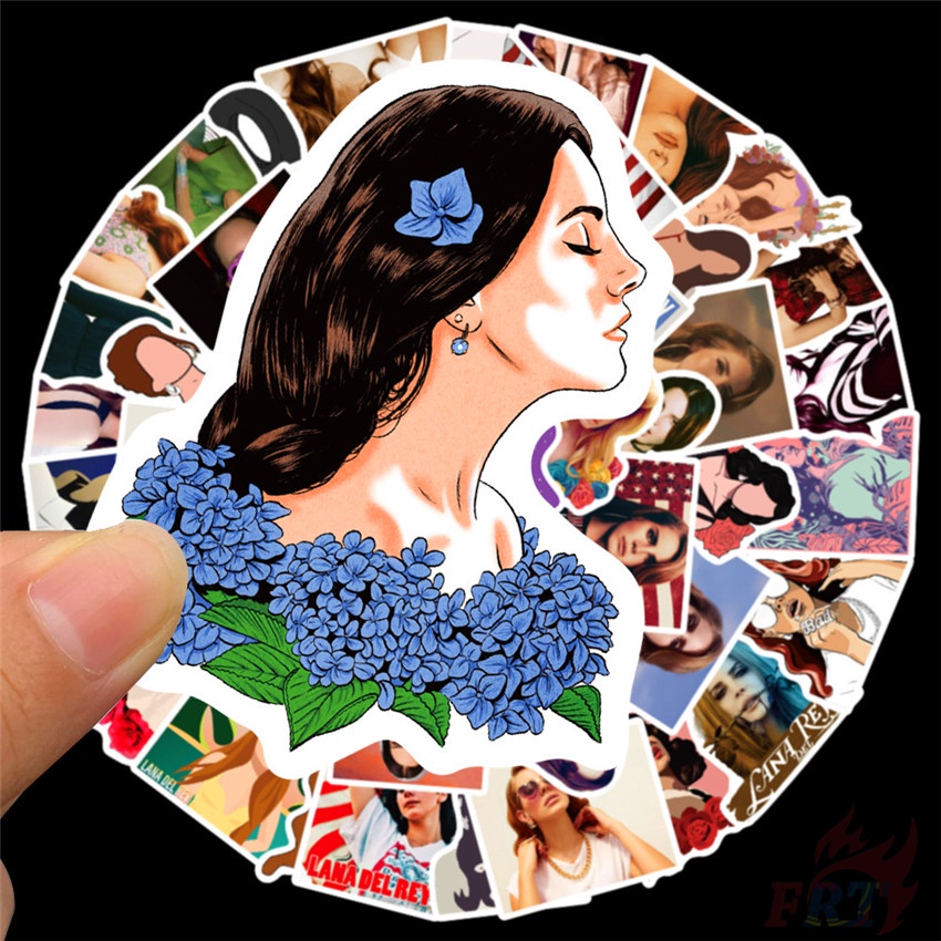 Bộ 50 miếng dán hình ca sĩ POP Lizzy Grant tự làm dùng dán hành lý/ máy tính xách tay/ ván trượt