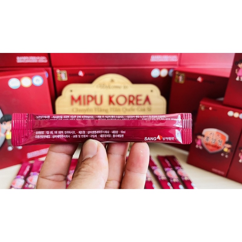 [Mã GROSALE giảm 10% đơn 150K] Baby SangA Nước Hồng Sâm Trẻ Em Hàn Quốc Hộp 30 gói x 10 ml