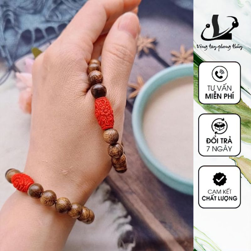 Vòng Tay Trầm Hương Mix Chamr Lu Thống Chu Sa - N70 | BigBuy360 - bigbuy360.vn