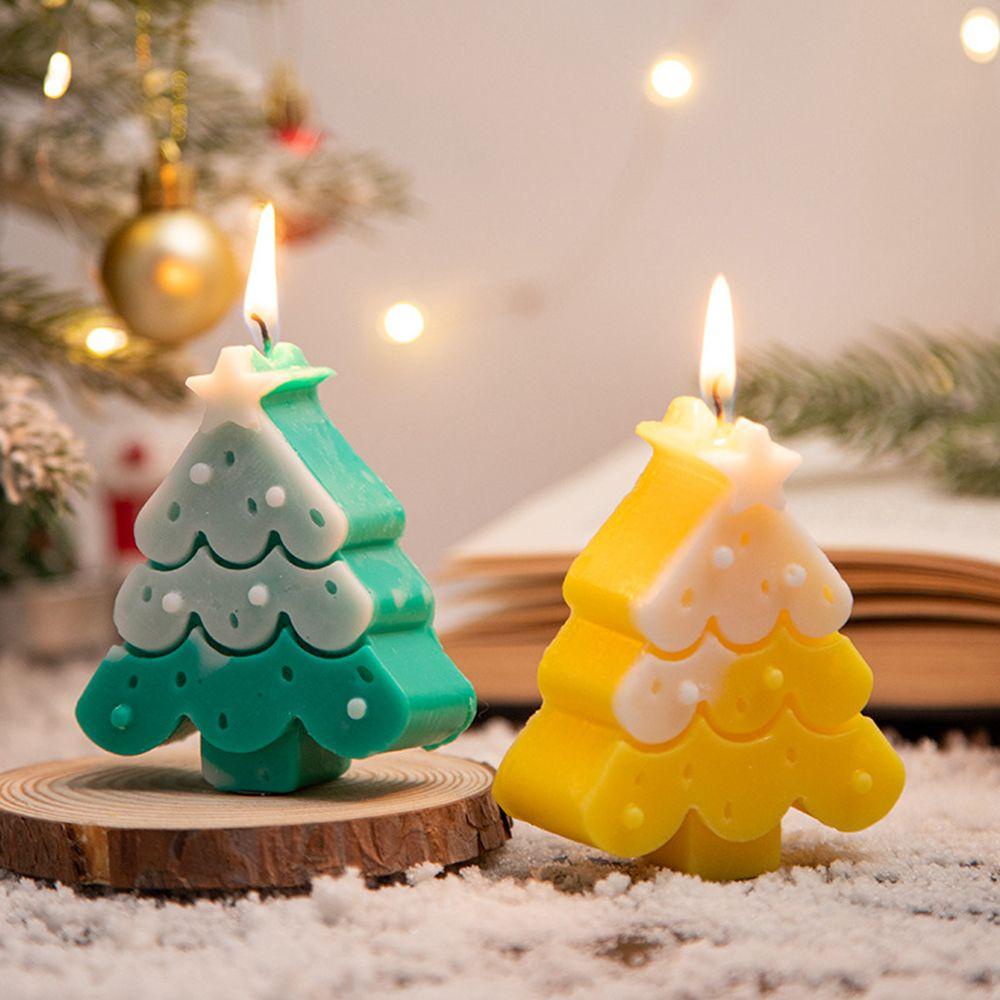 Khuôn Làm Nến Hình Cây Thông / Bánh Gừng / Người Cây Thông 3D Trang Trí Giáng Sinh DIY